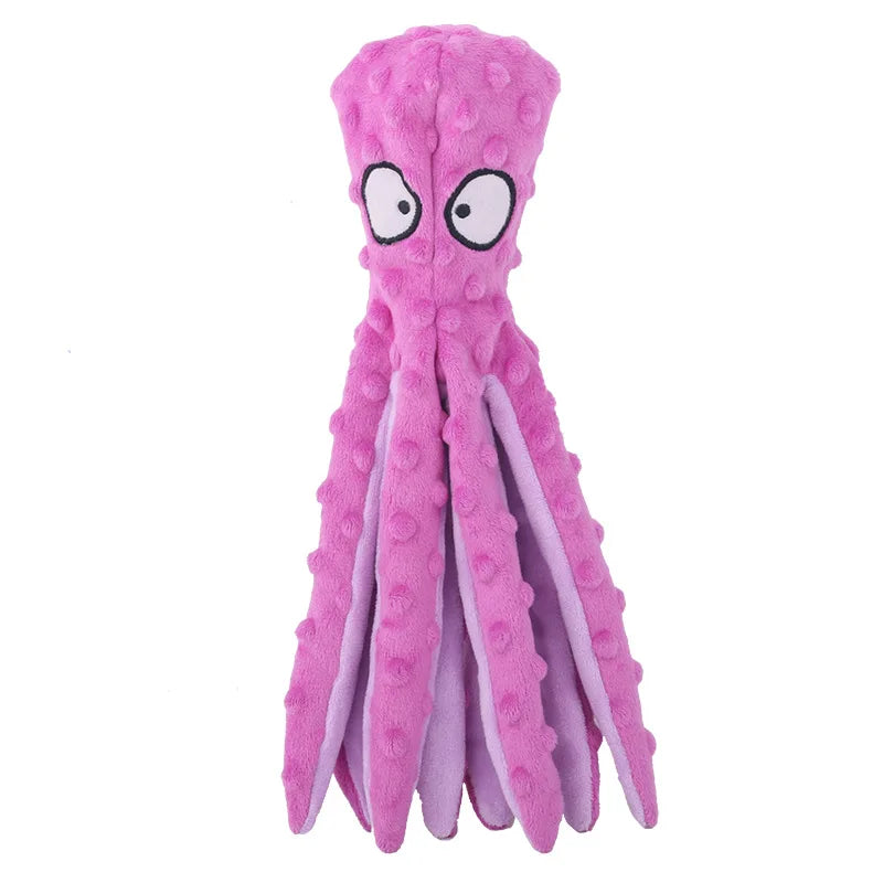 Pet Plush Dog Toy Voice Octopus Shell Puzzle Toy Bite Resistant Interactive Pet Dog Teeth Cleaning Chew Toy Pet Supplies