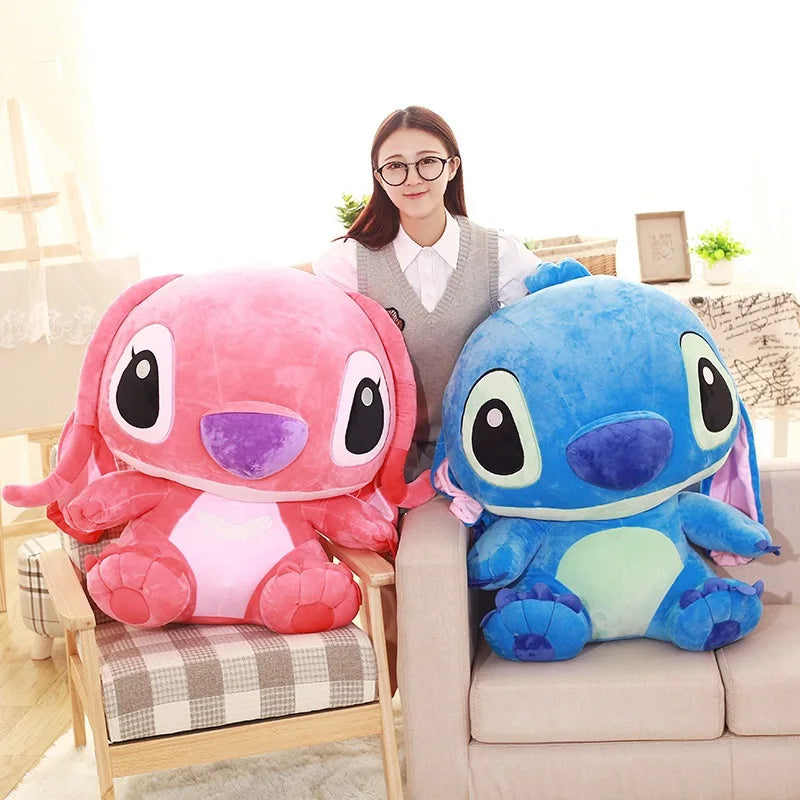 35-65cm Disney Aoger Lilo & Stitch Stuffed Plush Doll Edition Stitch Rose Doll Creative Kawaii Pillow Toy Birthday Gift For Girl