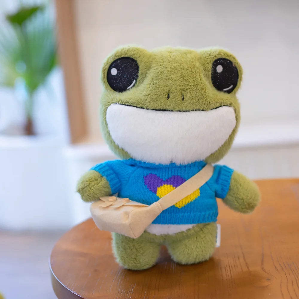 29cm Cartoon Cute Frog Cosplay Dress Up Plush Toys Stuffed Lovely Animals Doll Soft Baby Doll for Kids Girls Birthday Xmas Gifts