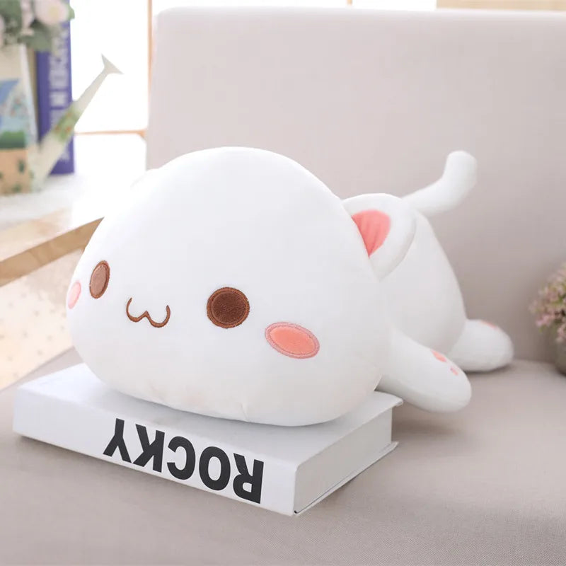 35-65 Kawaii Lying Cat Plush Toys Stuffed Cute Cat Doll Lovely Animal Pillow Soft Cartoon Toys for Children Girls Christmas Gift