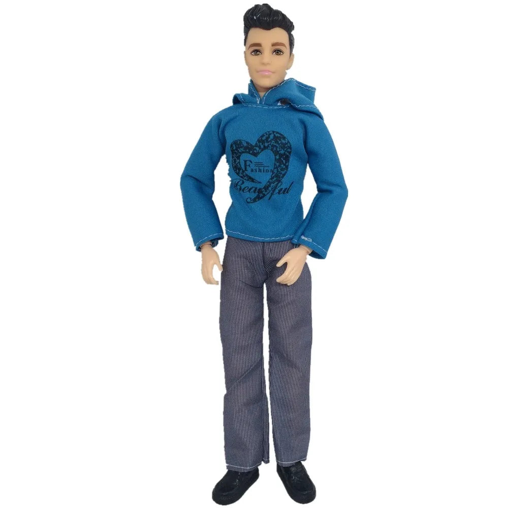 Ken Doll Clothes Doll Daily Wear Casual Suit Sweatshirt Pants Wedding Party Suit Man Male Doll Clothes For 30cm Doll Accessories