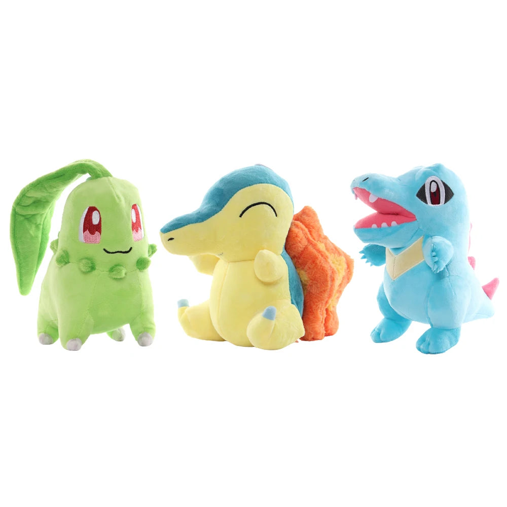 Pokemon Anime Pikachu Cyndaquil Chikorita Totodile Kawaii Plush Toy Stuffed Doll Christmas Halloween Gifts For Kids