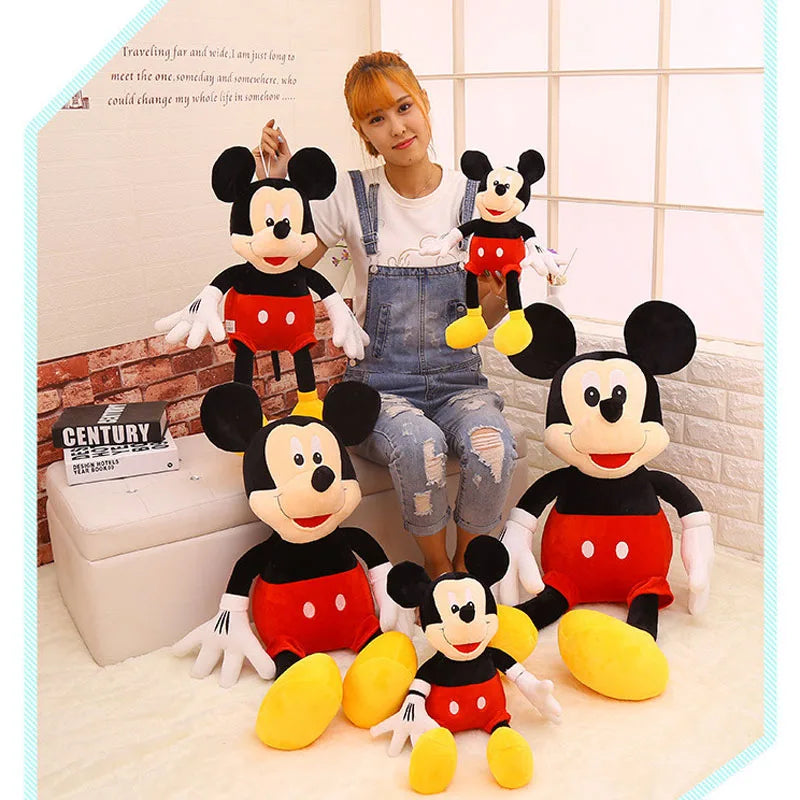 Hot Sale 40-100cm Stuffed Mickey&Minnie Mouse Plush Toy Dolls Soft Goofy Pluto Donald Duck Mickey Minnie Dolls Gifts for Kids