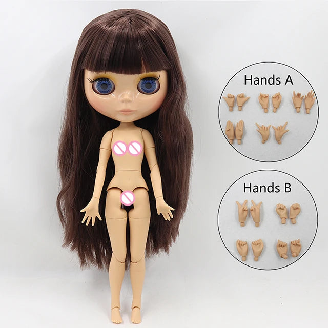 ICY DBS Blyth Doll 1/6 BJD Joint Body 30cm Nude Doll White Skin Tan Skin Dark Skin Special Price Girls Gift Random Eyes Colors