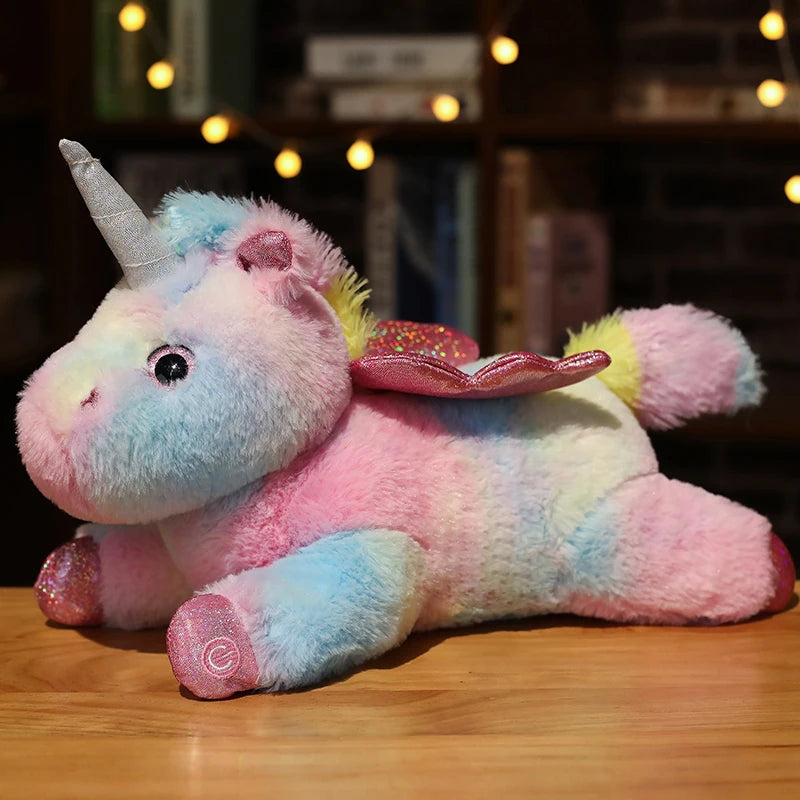 Lighting Unicorn Luminous Unicorn Plush Toy Lovely Animal  Soft Stuffed Doll Baby Appease Toys Kids Birthday Gift