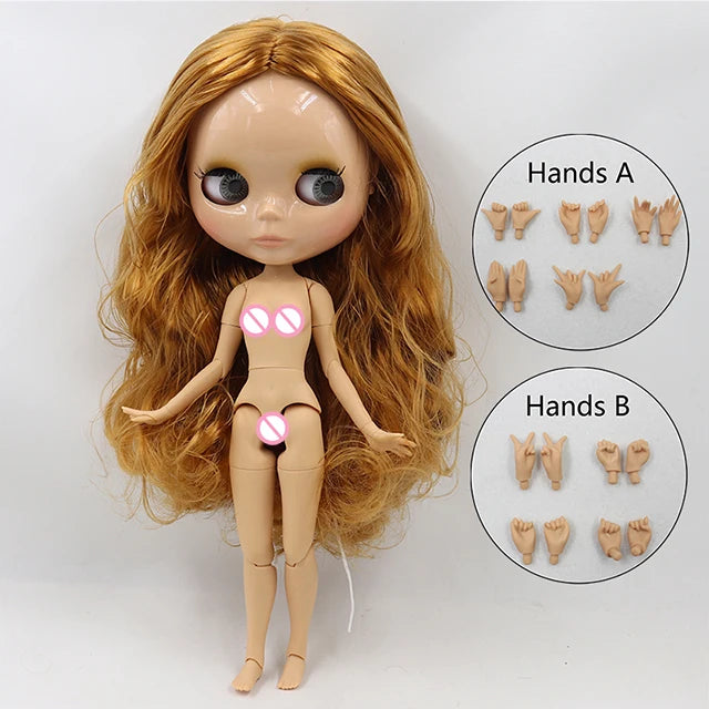 ICY DBS Blyth Doll 1/6 BJD Joint Body 30cm Nude Doll White Skin Tan Skin Dark Skin Special Price Girls Gift Random Eyes Colors