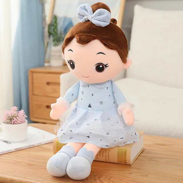 45/90cm Super Kawaii Plush Girls Doll with Clothes Kid Girls Baby Appease Toys Stuffed Soft Cartoon Plush Toys for Children Gift