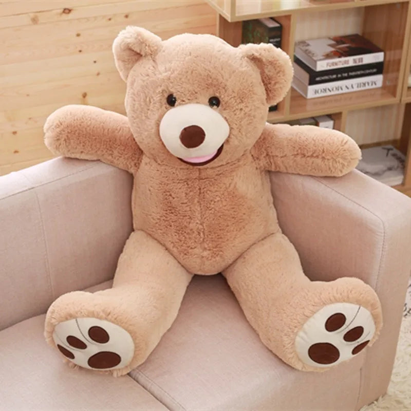 New Arrival 1M American Giant Bear Plush Toy Big Size USA Bear Stuffed Animal Doll Valentine Gift for Girls