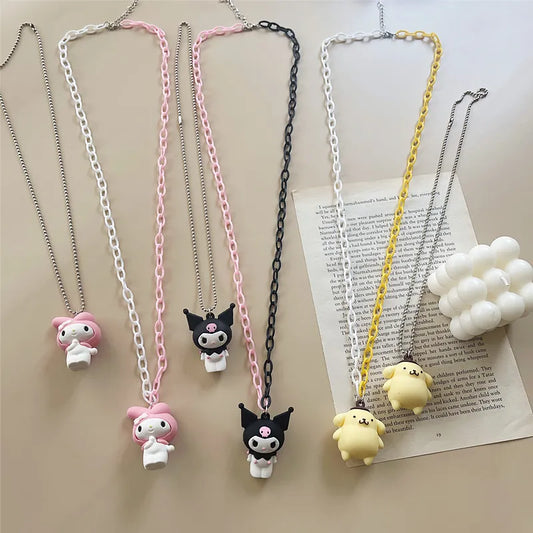 Kawaii Sanrio Plush Necklace for Girls - Plushy Mart