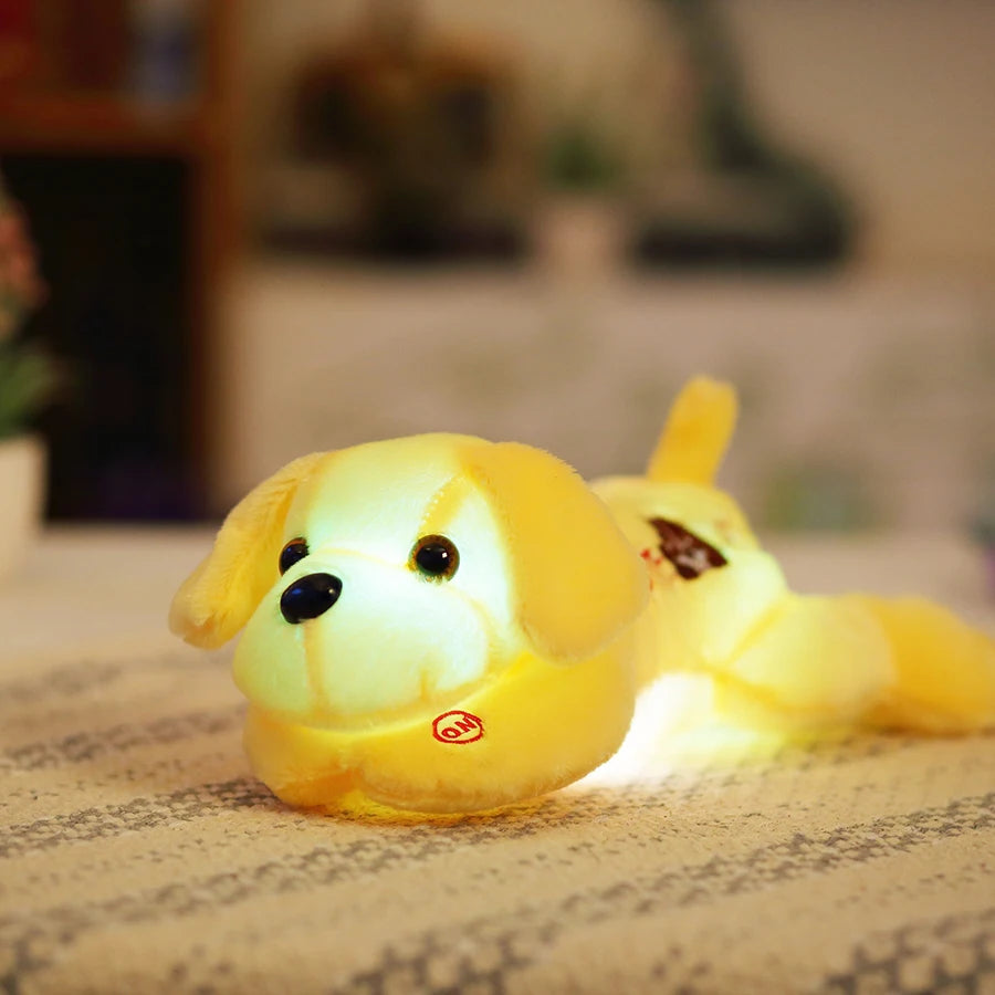 35cm Plush Dog Doll W/ Colorful LEDs