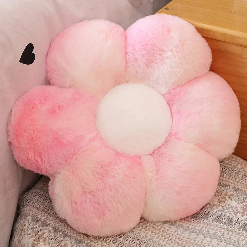 New Born Baby Girls Children Playmate Cushion Lifelike Flower Shaped Mat Plush Toys  Stuffed Soft Plant Flowers Plush Pillow