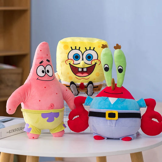 Marine Life Plush Doll Lovely Patrick Star Stuffed Toy Kawaii Decora Keychain Backpack Pendant Gift For Kids Birthday Present