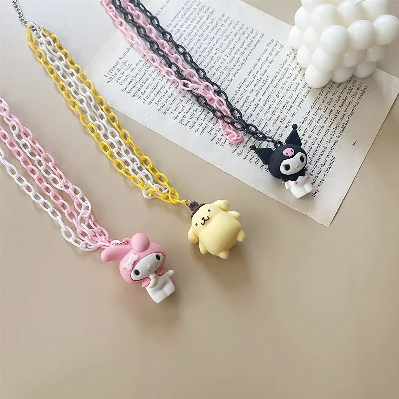 Kawaii Sanrio Plush Necklace for Girls - Plushy Mart