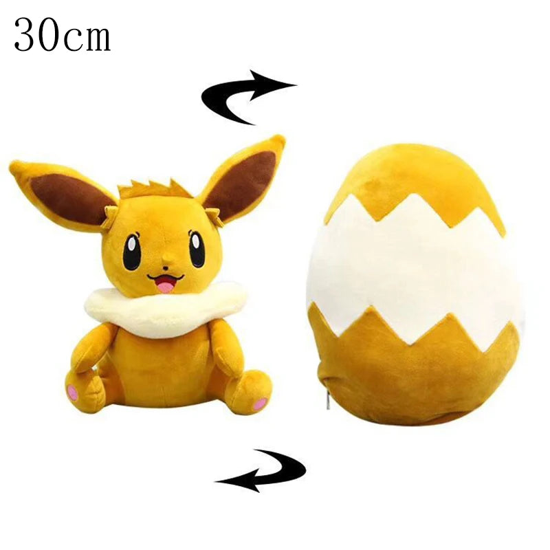 Pokemon Double Sided Ditto Flip Reversible Plush Toy Cartoon Image Expression Eevee Lapras Snorlax Gengar Stuffed Doll Gift