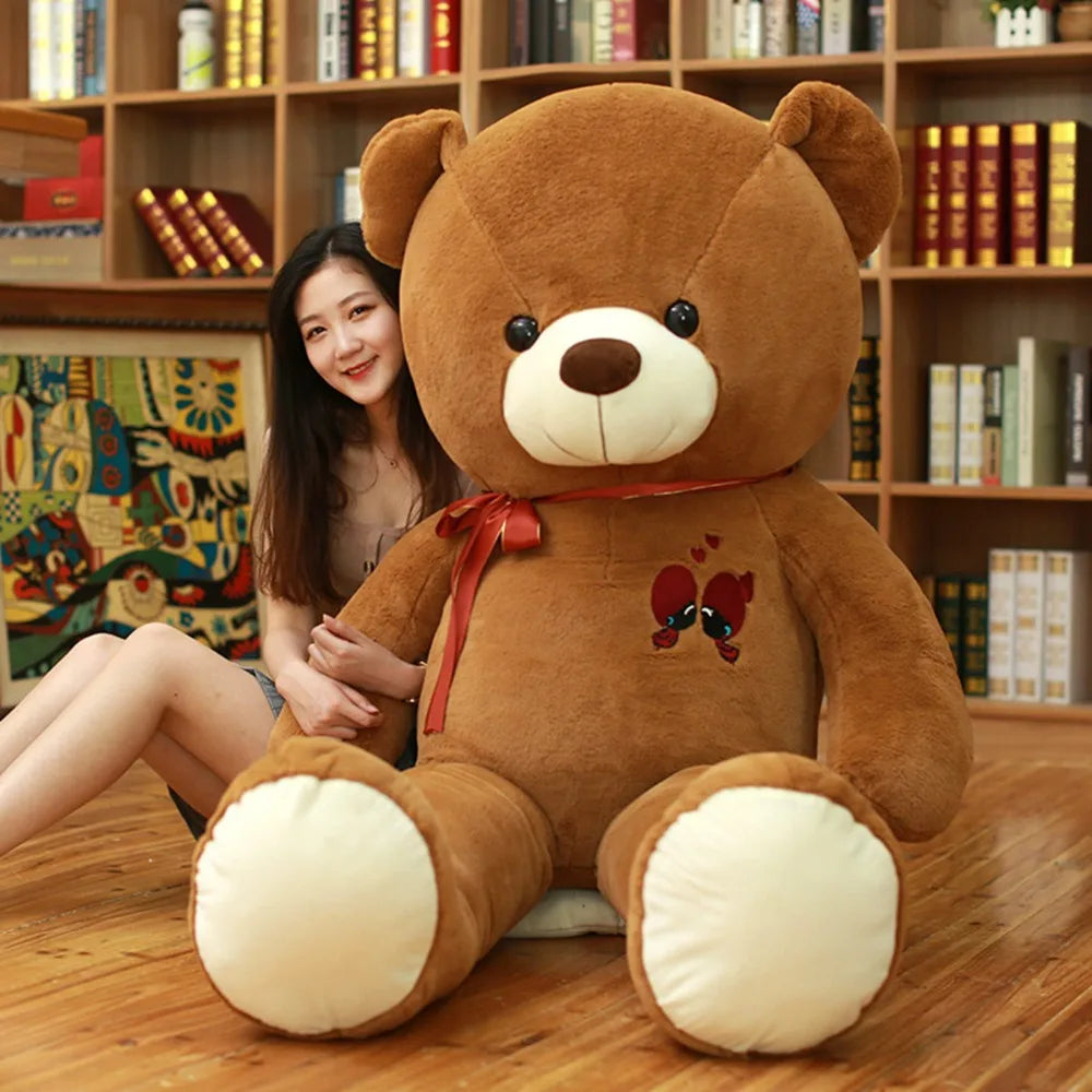 60-100CM Large Bear Plush Toy Lovely Giant Bear Huge Stuffed Soft Animal Dolls Toy Birthday Gift For Girlfriend Lover