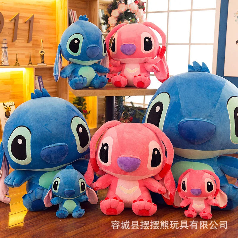 35/45/60cm Big Size Disney Giant Cartoon Stitch Plush Dolls Lilo & Stitch Stich Plush Toy Doll Children Stuffed Toy Birthday Gif