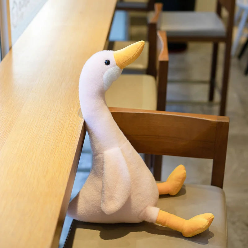 32-100cm Big Plush White Duck Toy Giant SIze Pink Duck Sky Long Neck Goose Lifelike Animal Doll toys for Kids Birthday Gift