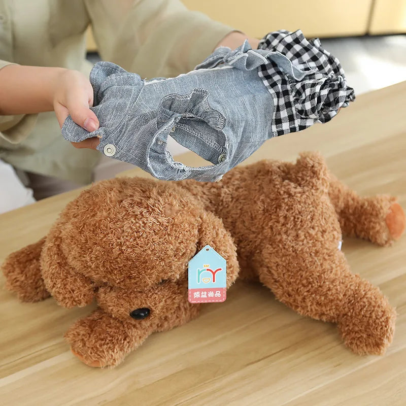 35/55cm Real Life Teddy Dog Poodle Plush Toys Suffed Animal Doll For Christmas Birthday Gift