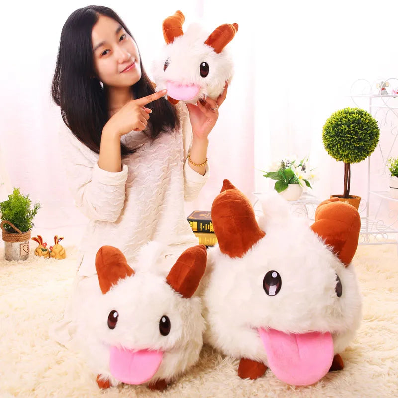 30cm New Cute Game League Of Legends Pual Lol Limited Poro Plush Stuffed Toys Kawaii Doll White Mouse Cartoon Toy Birthday Gift