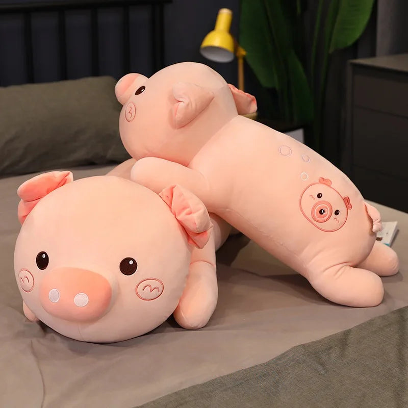 6 Kinds Cute Pig Plush Toys Soft Stuffed Piggy Plush Doll U-shaped Pillow Bed Waist Cushion for Children Girls Birthday Gift