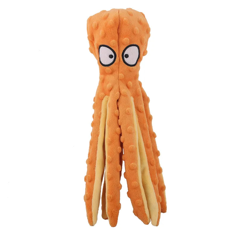 Pet Plush Dog Toy Voice Octopus Shell Puzzle Toy Bite Resistant Interactive Pet Dog Teeth Cleaning Chew Toy Pet Supplies