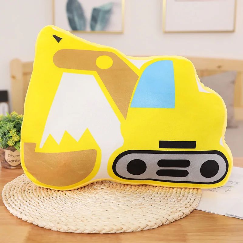 Kids Toys Aircraft Plush Toys Cute Cartoon Cars Fire Truck Cement Mixer Plush Toys Best Gifts For Childrens Room Decoration Gift