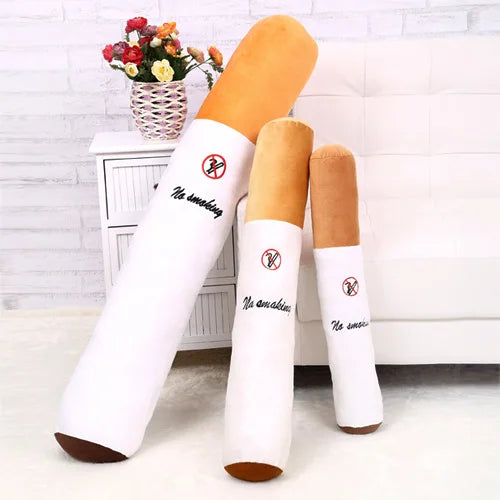 30-110cm Cute Fun Smoking Cylindrical Sleeping Cigarette Stuffed Pillow Smulation Plush Toys Fashion Boyfriend Birthday Gift