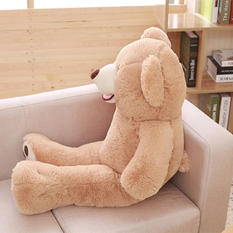 New Arrival 1M American Giant Bear Plush Toy Big Size USA Bear Stuffed Animal Doll Valentine Gift for Girls