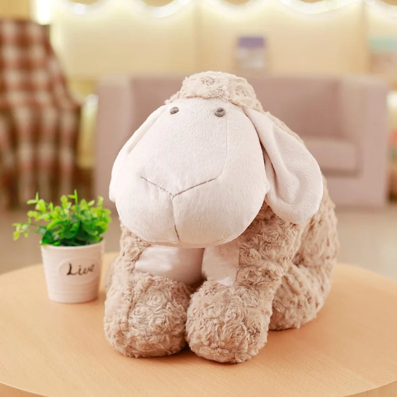 Korea Lamb Folding Plush Pillow Soft Stuffed Animal Simulation Sheep Plush Changeable Doll For Friend Room Decor Chair Cushion