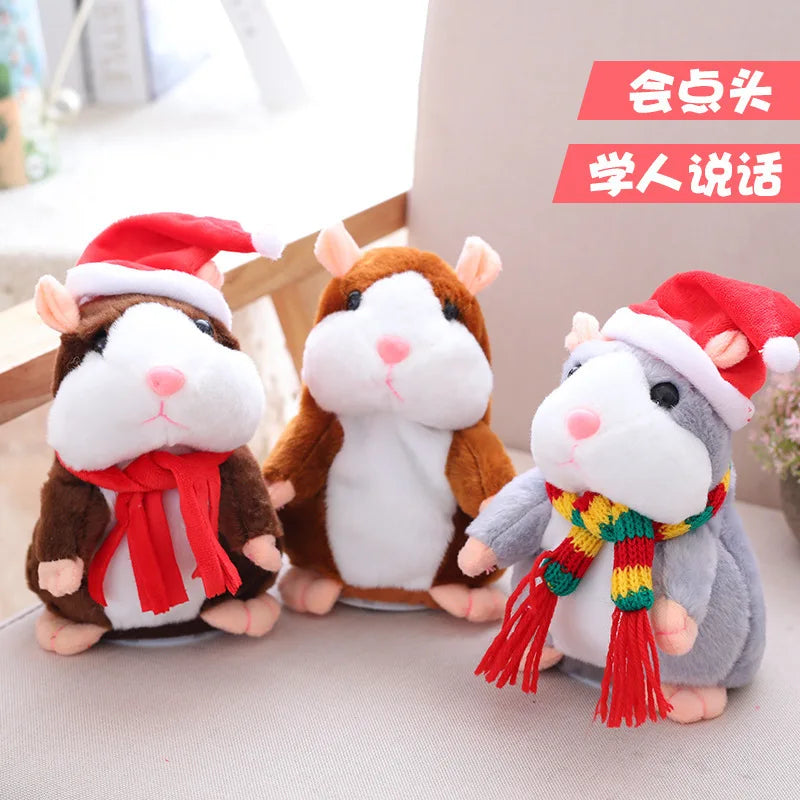 Promotion 15cm Lovely Talking Hamster Speak Talk Sound Record Repeat Stuffed Plush Animal Kawaii Hamster Toys For Children Gifts