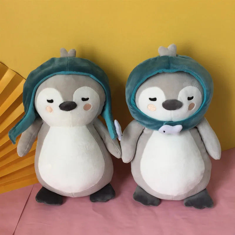 Plush Penguin Dolls Korea Popular Crash Landing on You Penguin Hat Can Removed Wing Can Shake Cartoon Plush Birthday Gifts