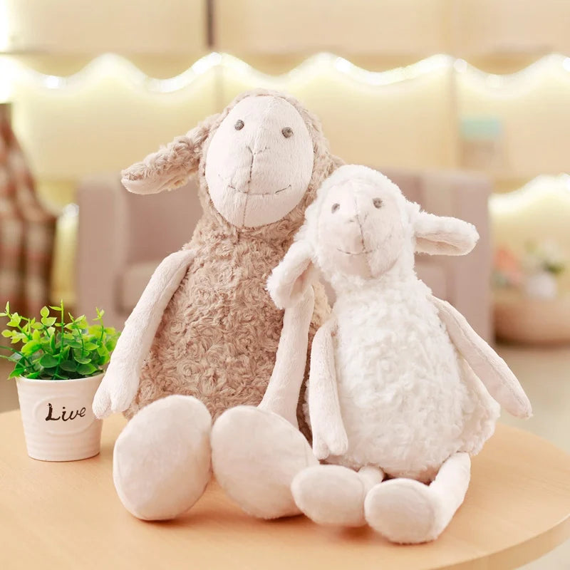 Korea Lamb Folding Plush Pillow Soft Stuffed Animal Simulation Sheep Plush Changeable Doll For Friend Room Decor Chair Cushion