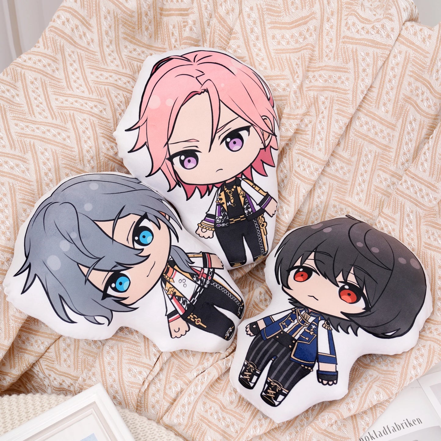 45cm Ensemble Stars Cartoons Anime Plush Toy Eichi Sakuma Rei Throw Pillow Cosplay Sofa Cushion Double-sided Printing Girl Fans