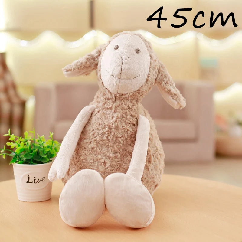 Korea Lamb Folding Plush Pillow Soft Stuffed Animal Simulation Sheep Plush Changeable Doll For Friend Room Decor Chair Cushion