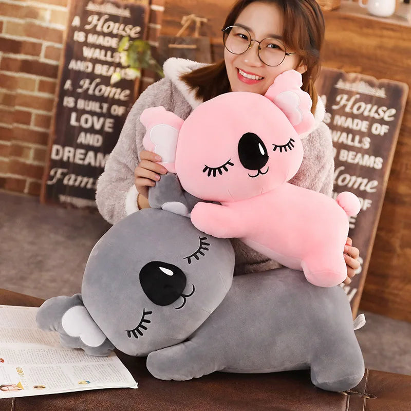 New Simulation Koala Plush Toy Soft Cartoon Animal Koala Kawaii Stuffed Doll Bed Sofa Pillow Nap Pillow Friends Christmas Gift