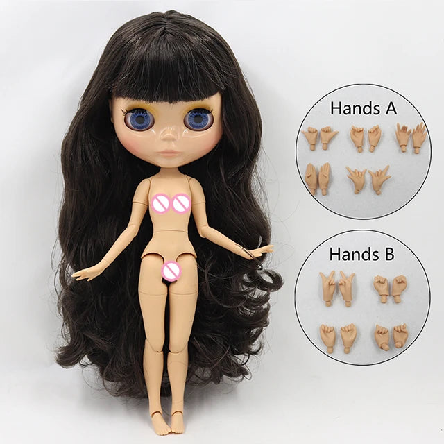 ICY DBS Blyth Doll 1/6 BJD Joint Body 30cm Nude Doll White Skin Tan Skin Dark Skin Special Price Girls Gift Random Eyes Colors