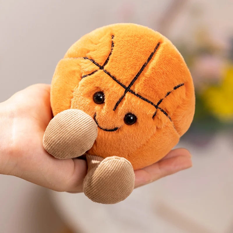 Doll With Feet Plush Doll Toys Soft Stuffed Baseball Basketball Football Sports Ball Play Tennis Soccer Fun Home Plush Ornament