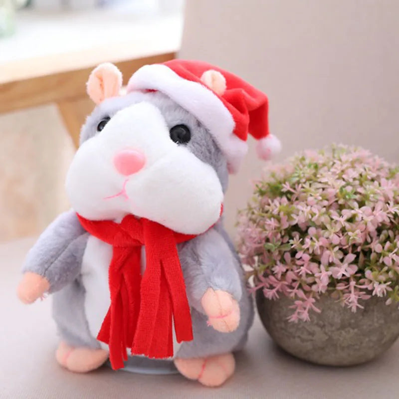 Talking Hamster Plush Toys Speak Talk Sound Record Repeat Stuffed Plush Animal Kawaii Hamster Toy for Children Kid Xmas Gift