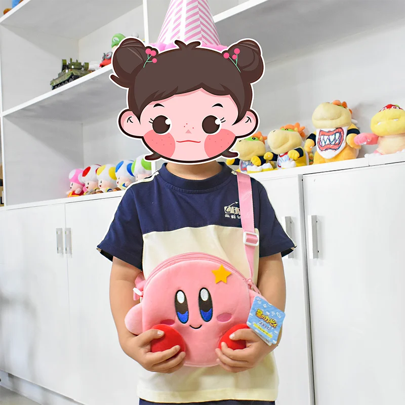 4 Styles Kirby Plush Backpack Cartoon Anime Game Stuffed Handbag for Girls Kids Birthday Christams Gift