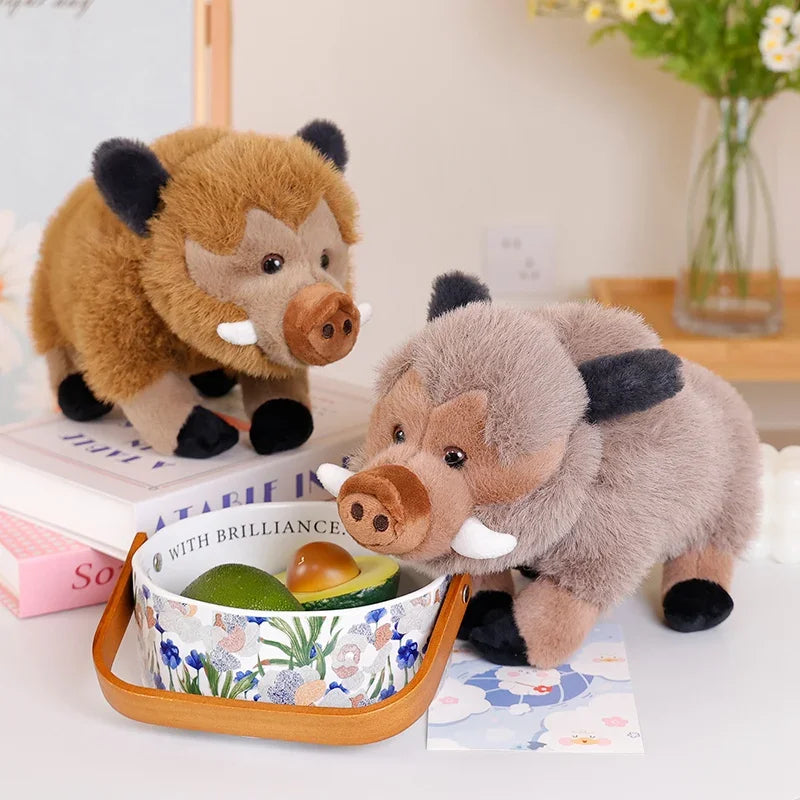 25/30cm Simulation Wild Boar Plush Toy Eurasian Wild Boar Doll Cute Mountain Pig Doll Lovely Stuffed Doll Kawaii Toy Gifts