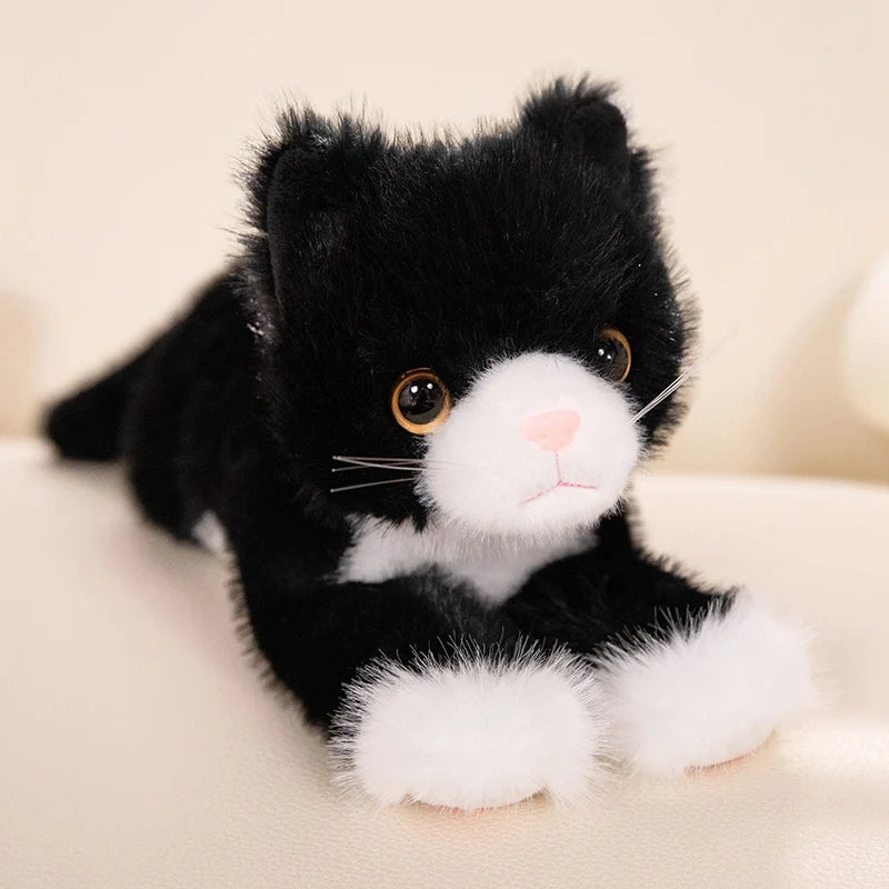 40cm/53cm New Cute Simulated Cat Doll Plush Toy Stuffed Soft Animal Plush Orange/Gray/Brown Stripes Kitten Pillow Kids Gift