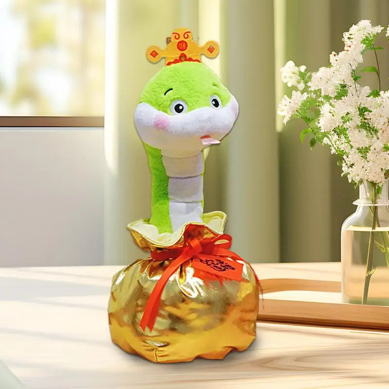 2025 New Year Plush Doll Singing Chinese Snake Toy Cute Snake Stuffed Animal Soft 2025 Chinese New Year Snake Decorations