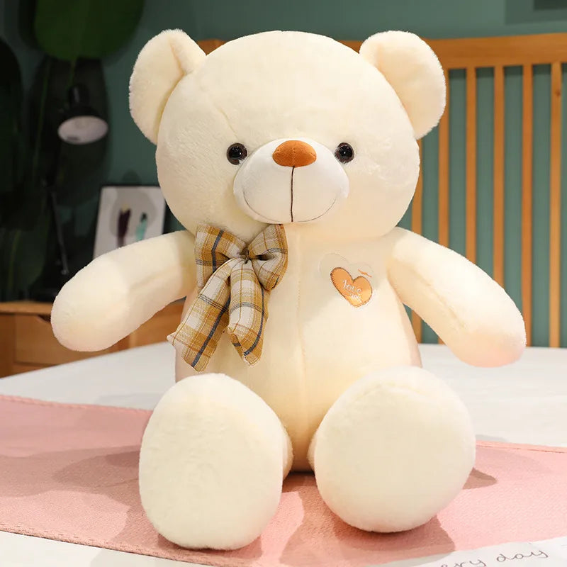 Giant Teddy Bear Plush Toy Cute Stuffed Soft Animal Bear with Ribbon Doll for Kids Baby Children Birthday Gift Valentine's Gift