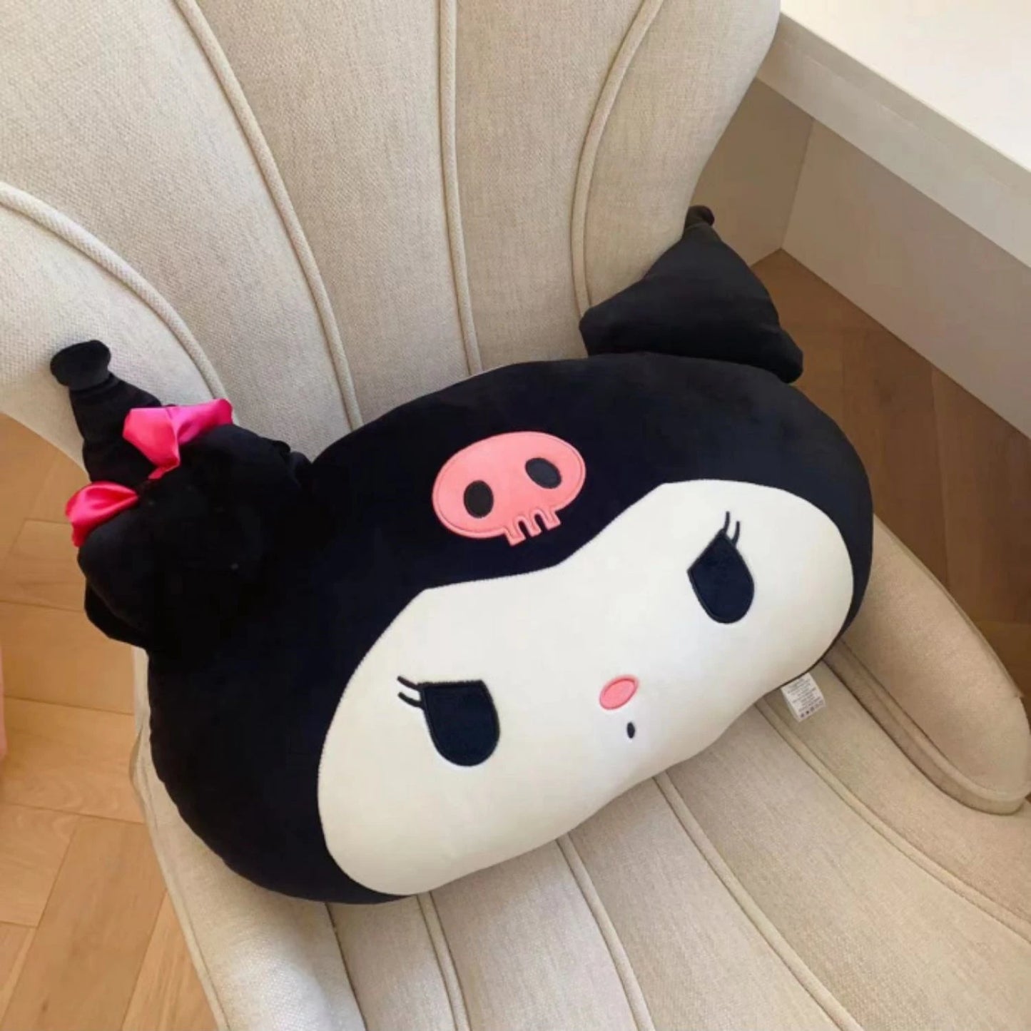 45cm Very Soft Kuromi Plushies Comfortable Stuffed Anime Throw Pillow Sofa Bed Back Cushion Cuddly Plush Toy Xmas Gifts