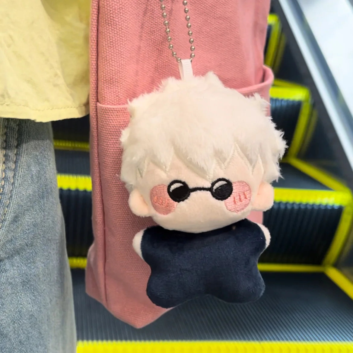 12cm Plush Doll Mob Psycho 100 Keychain Jujutsu Kaisen Stuffed Toys Cute Anime Peripheral Backpack Decoration Collection Gift