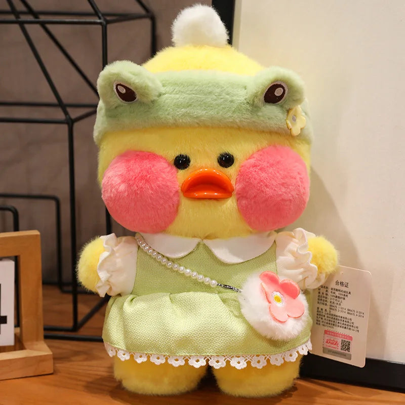 Big Size Kawaii Yellow Ducks Plush Toy Stuffed Soft Cute Soothing Pillow Clothing Duck Aminal Dolls Gril Kids Brithday Gifts