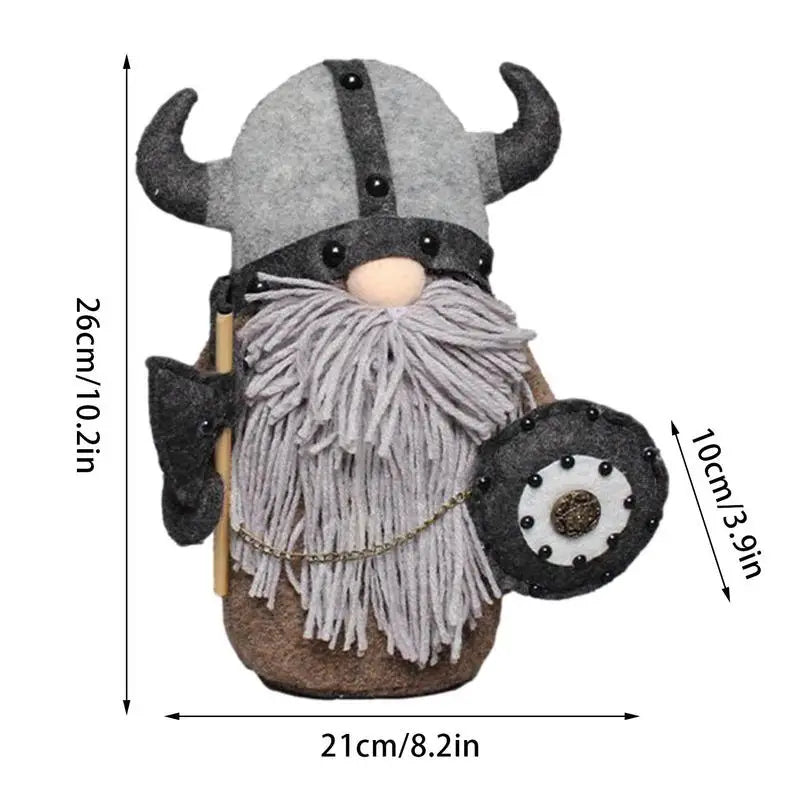 Viking Gnomes Durable And Reusable Resin Tabletop Statue Decor Plush Gnome Doll Decoration For Fireplace Christmas Tree