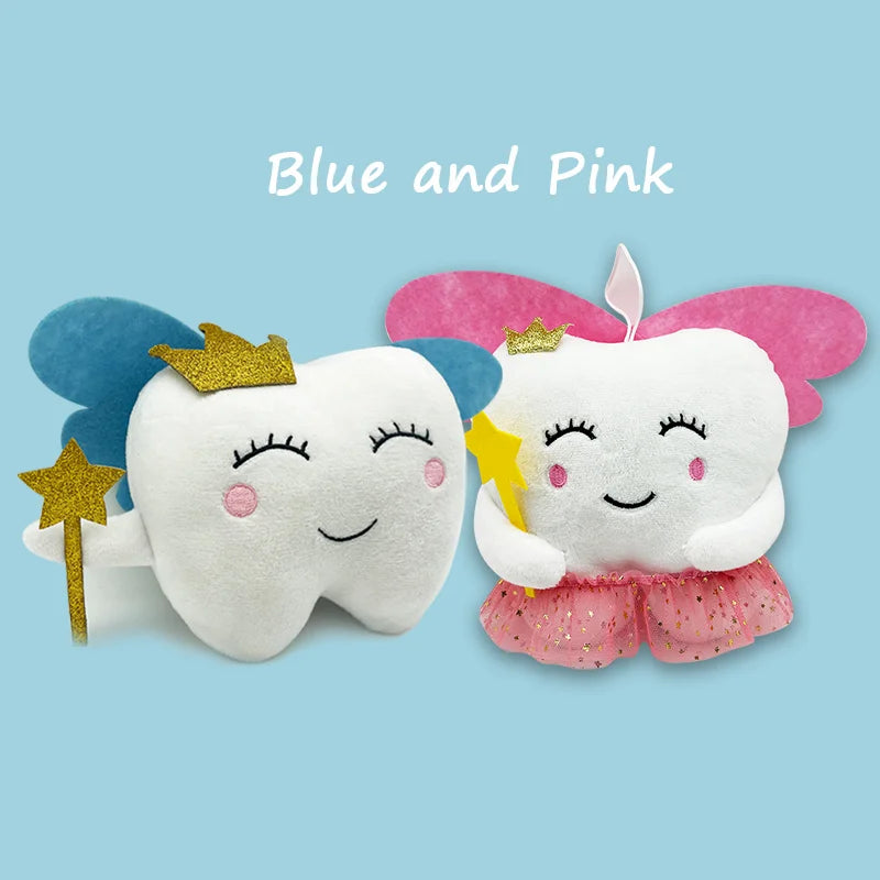 TreasuringU Tooth Fairy Plush Toys Cartoon Soft Stuffed Tooth Dolls Cute Car House Pillow Birthday Gift for Children Kids