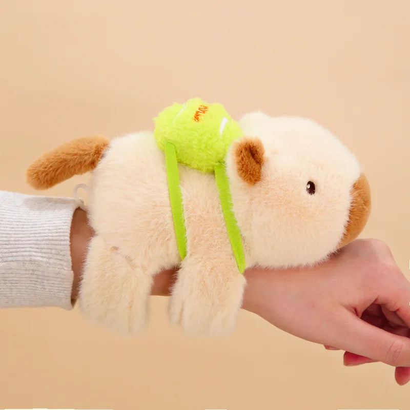 Wagging Tail Cute Capybara Toy Plush Doll Capybara Plush Papa Circle Cartoon Animal Plushie Women Gift Interactive Toy