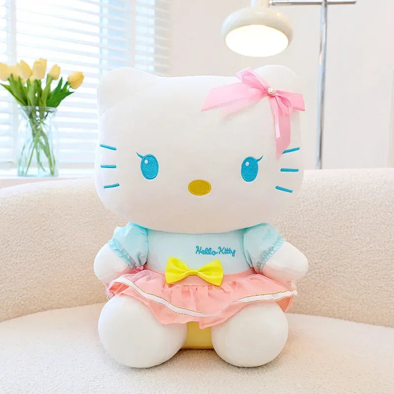 Kawaii Sanrio Anime Plush Stuffed Animal Hello Kitty Doll Plushies Cartoon Rag Girls Children Christmas Gift Peluche